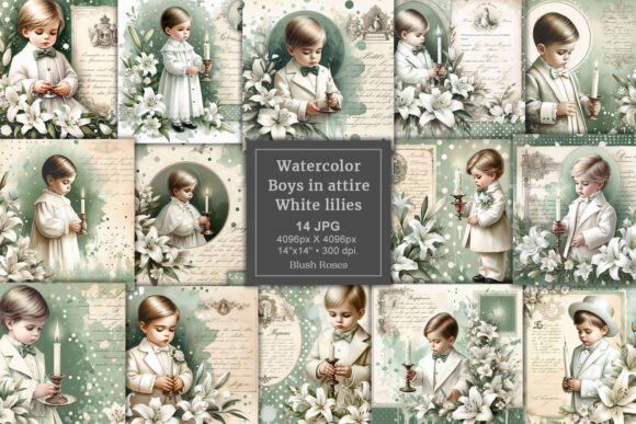 Download Vintage Boy First Communion Clipart JPG - Vintage Collection