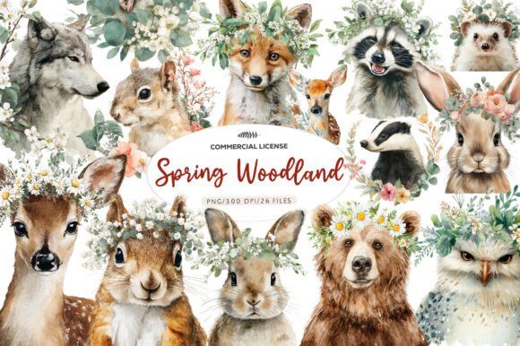 Download Spring Woodland Portraits Clipart - Portraits Collection