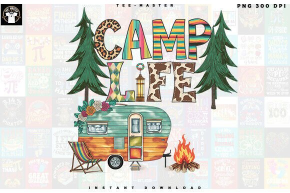 Download Vintage Camp Life Outdoor Camping PNG - Vintage Collection