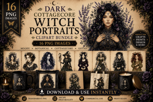 Download Dark Cottagecore Witch Portraits PNG - Portraits Collection